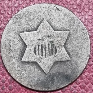 1851 O Three Cent Piece 3c Silver Trime NEW ORLEANS Circulated #92831 - Picture 1 of 2