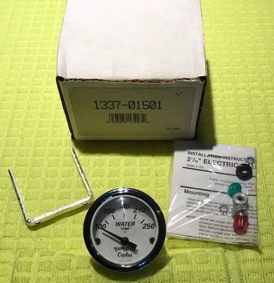 😲  NOS   Boss Hoss Cycles   1337-01501   White Face   WATER Temp  😲 - Image 1 of 4