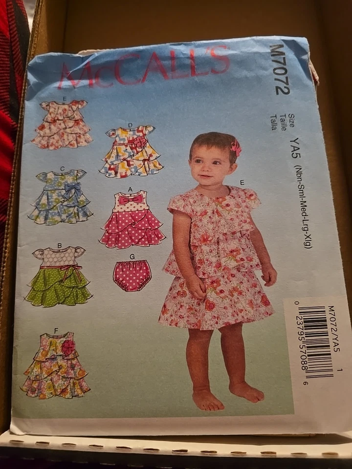 New M7072 McCall's Girl's Dress And Panties Pattern Size Nbn/Sml/Med/Lrg/Xlg - Image 1 of 2