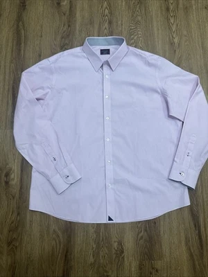 Camisa masculina Untuckit botão para cima 100% algodão tamanho 2XL sem rugas - Imagem 1 de 4