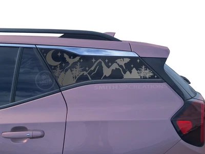 Fits 2018-2025 GMC Terrain Rear Side Window Dragons Flying over Mountain Decal Foto 1 de 3