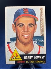 1953 Topps Baseball Card Harry Lowrey #16 St. Louis Cardinals