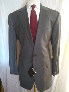 NWT Brooks Brothers 1818 Madison Gray Pinstripe Wool Suit 43L Retail $1098 - Picture 1 of 7