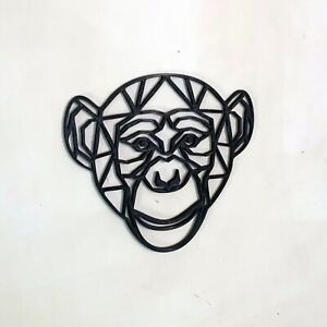 3D Printed Monkey Geometric Wall Art, Wall hanging, Custom Decor, Gift