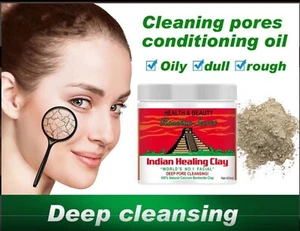 Roushun Secret Indian Healing Clay Mask World NO 1 Facial Deep Pore Cleansing - Picture 1 of 4