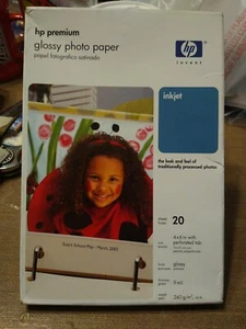 HP Premium Glossy Photo Paper (60) 4x6 NEW #Q1988A C size 4"X6" prints INKJET - Picture 1 of 3