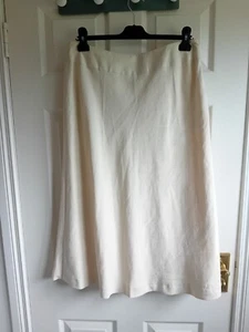 Alex & Co. Women's Cream Silk Linen midi Skirt, W 32, L 32 - Picture 1 of 7