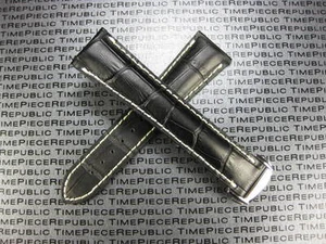 Nuevo 20mm 22mm Cuero Despliegue Correa Negro Reloj Correa Set OMEGA Seamaster WH - Imagen 1 de 9