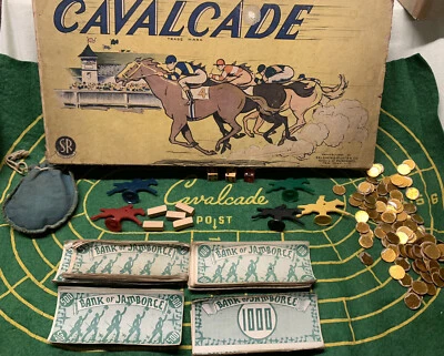 Vintage Cavalcade Horse Racing Game Selchow & RIghter Felt Board Near Complete - Image 1 of 4