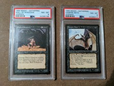Lot of 2 magic the gathering LEGENDS (Black) PSA GRADED 8 (MTG Graded) (x2)
