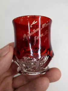Antique Pipestone Minnesota Ruby Flash Glass Wedding Mrs Joseph A Groebner 1904 - Picture 1 of 9