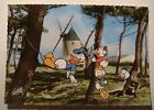Walt Disney.France. Donald Duck  in hammock.Huey, Dewey & Louie.Windmill.Collage