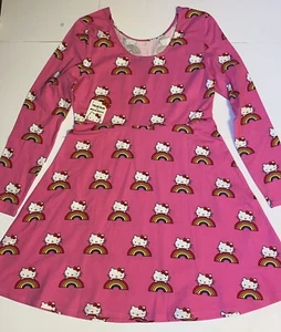 ModCloth Hello Kitty Ladies Large Dress New With Tags Pink Rainbow - Picture 1 of 7