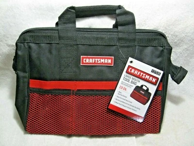 CRAFTSMAN 13" Large Mouth Tool Bag Roto Zip Ryobi Worx Black & Decker Snap-On RV - Image 1 of 4