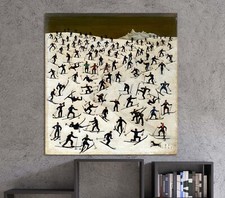 Skiers 1926 by Franz Sedlacek Vintage canvas or poster square picture art print