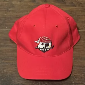 Cappello Berretto Portland Pirates AHL Vintage Minor League Rosso Promo Logo Regolabile OSFM - Foto 1 di 8