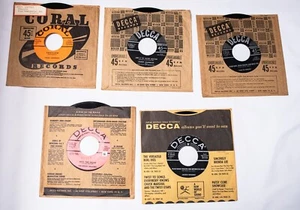 Pop Lot of 5 -45s Steve Lawrence Karen Chandler Evelyn Knight The Dream Weavers - Picture 1 of 11