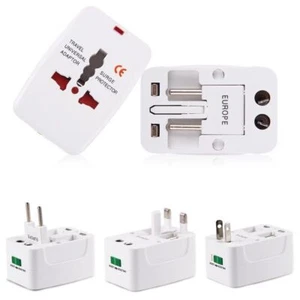 3in1 International Steckdose Stecker Adapter Faltbar USA auf EU Reiseadapter - Bild 1 von 9