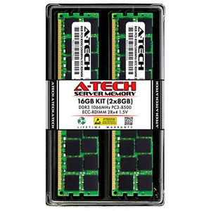 16GB 2x 8GB PC3-8500R RDIMM Dell PowerEdge M910 II R810 II R710 Memory RAM - Picture 1 of 2