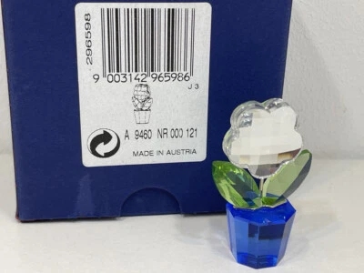 Swarovski Figurine 296598 Flower Pot Flower 5cm. With original box & certific... - Image 1 of 3
