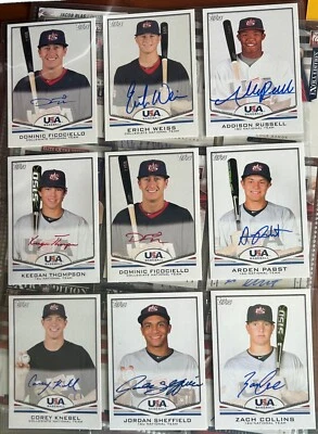 (22) 2009-2014 Topps UD Elite Extra Ed USA Baseball * Autograph LOT * $2.00 each - Image 1 of 4