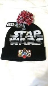 Disney Star Wars Black Beanie Toboggan Hat Kids Boy Girl One Size NEW WITH TAGS - Picture 1 of 5