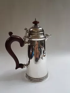 antique solid sterling silver coffee pot 1909 Adie Brothers Birmingham - Picture 1 of 12