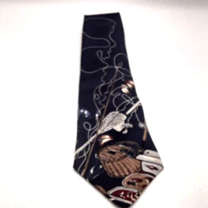 American Sports - Fly Fishing - Navy Men's Tie - Picture 1 of 6