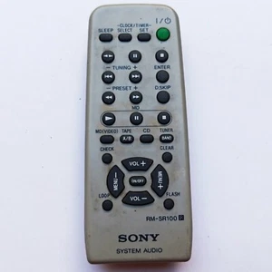 Sony Remote RM SR100 Audio System Tape CD Tuner Band Preset Select Used #895 - Imagen 1 de 3