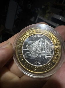 1994 Flamingo Hilton Las Vegas NV $10 Limited Edition Gaming Token .999 Silver - Picture 1 of 6