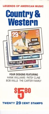 U.S. BKLT OF 20 SCOTT#BK210 29ct 1993 COUNTRY & WESTERN MINT VARIOUS P#'s - Image 1 of 2