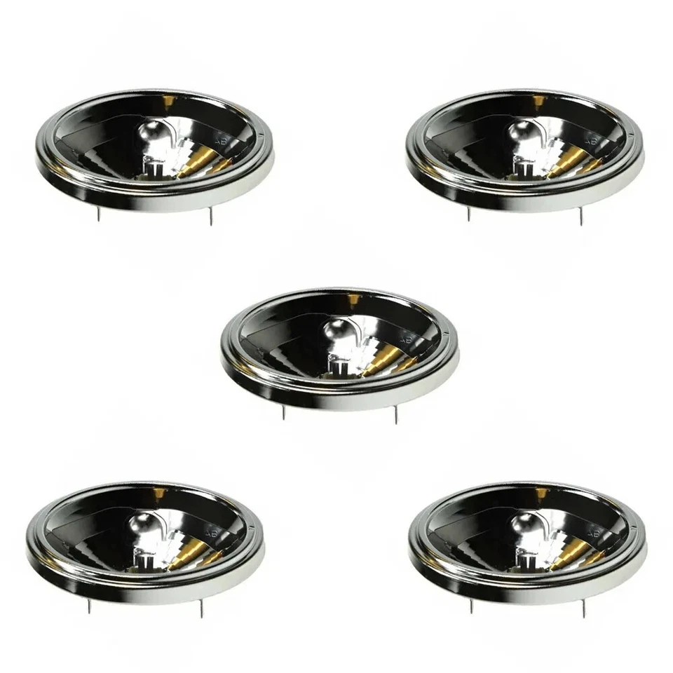 HALOGEN AR111 12V 50W 24 DEG G53 5 PACK light bulb aluminium reflector - Image 1 of 1