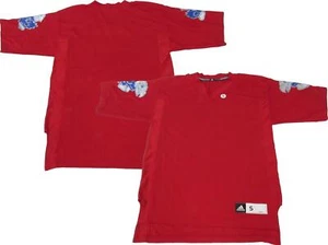 New Kansas Jayhawks Blank Mens Sizes S-M-L-XL-2XL Red Adidas Football Jersey - Picture 1 of 7