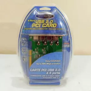 Dynex 4 Port USB 2.0 PCI Card New Sealed Blister 480 Mbps - Picture 1 of 6