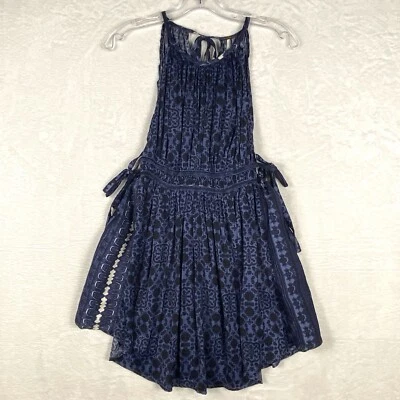 Free People Women XS Mid Summers Day Tunic Dress Blue Summer Beach Boho Preppy - Image 1 of 4