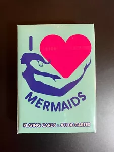 JUGAR A LAS CARTAS, ME ENCANTAN LAS SIRENAS, NUEVO EN CAJA DIVERTIDO JUEGO DE CARTAS NOVEDAD! SIRENA COLOR AQUA - Imagen 1 de 2