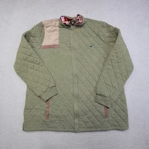 Southern Marsh Quilted Jacket Mens 2XL Green Plaid Collar Outdoor Full Zip Duck - Picture 1 of 11