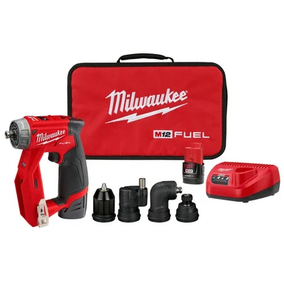 Milwaukee 2505-22 M12 COMBUSTIBLE 12V Instalación sin escobillas 4 en 1 Taladro/Destornillador Kit Foto 1 de 4