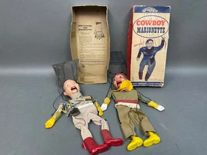 Giocattoli pupazzo Peter cowboy e burattino indiano vintage anni 50 13” con scatola - Foto 1 di 23