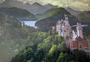 1000 Teile Puzzle Schloss Neuschwanstein Deutschland Europäische Architektur - Bild 1 von 4