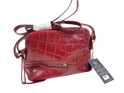 Ashwood Genuine Leather Bag Red Patent Crossbody Shoulder Women’s Handbag M - Image 1 of 4
