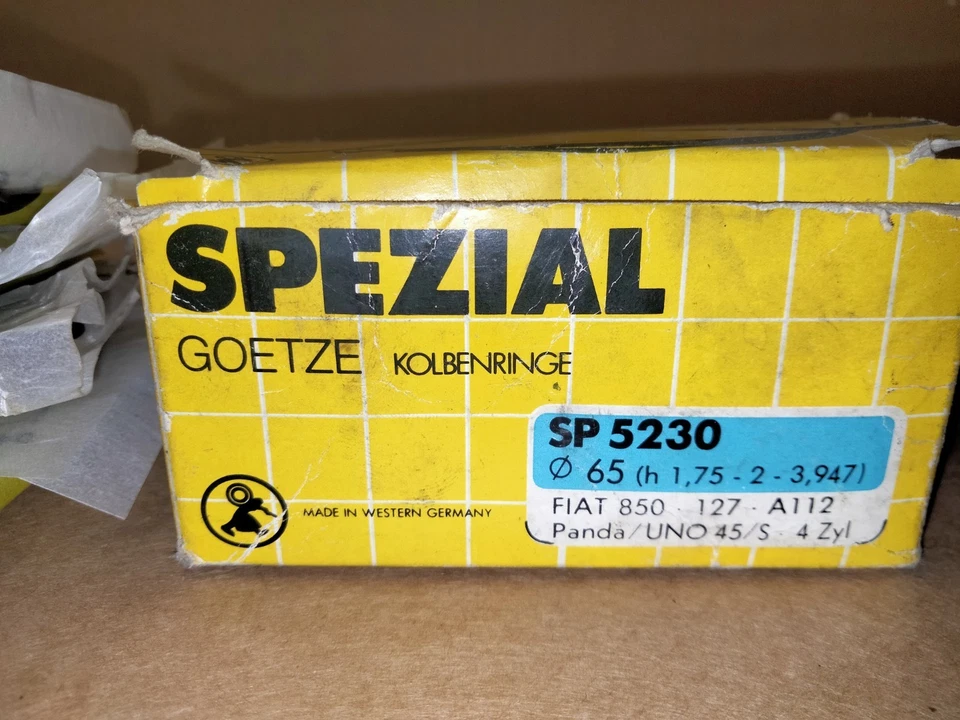 Fasce Elastiche Goetze Per Fiat 850/127/Panda/Uno45-s/ Autobianchi A112 903cc - Immagine 1 di 4