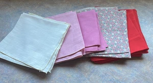 Vintage Lot of 22 Cloth Table Napkins Various Patterns & Colors - Free Shipping - Picture 1 of 11