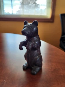 Vintage Gusseisen Bettelnder Bär Still Coin Bank A.C. Williams 5" Original 1900er - Bild 1 von 4