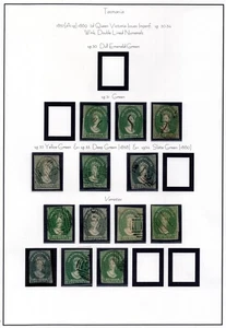 AUSTRALIA TASMANIA 1857 SPECIALIZED LOT OF 13 TWO PENCE ISSUES S.G. #30-34 - Picture 1 of 1