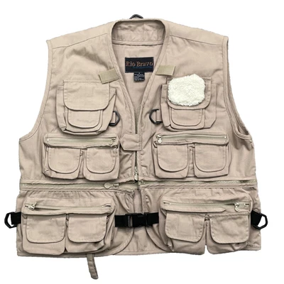 Chaleco De Colección Rio Bravo Para Hombres Medio Beige Pesca con Mosca Utilitario Senderismo Caza Gorpcore Foto 1 de 4