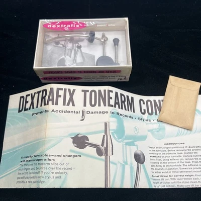 Controle de braço de som vintage Dextrafix para toca-discos Stylus novo em folha - Imagem 1 de 4