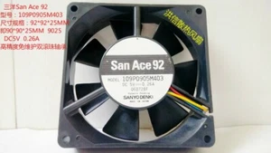 1 pieza Ventilador SANYO San Ace 92 Ventilador 109P0905M403 DC5V 0.26A 9025 92*92*25MM 3 cables - Imagen 1 de 2
