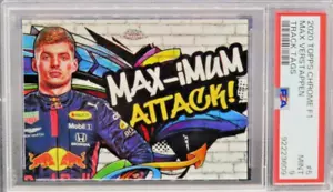 2020 Topps Chrome F1 Max Verstappen Track Tags #5 PSA 9 RC Formula 1 - Picture 1 of 2