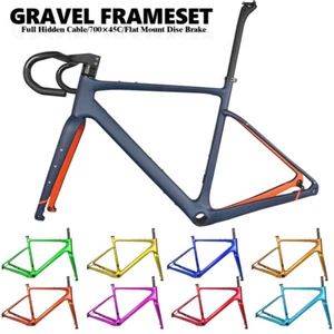AIRWOLF 2023 T1100 Gravel Carbon Bike Frame Road Bicycle Frameset Disc Brake NEW - Picture 1 of 63
